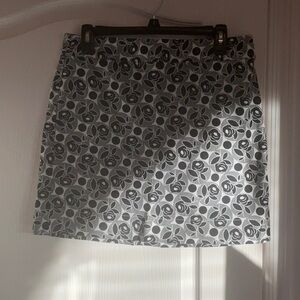 LOFT Black and White Mini Pencil Skirt Casual